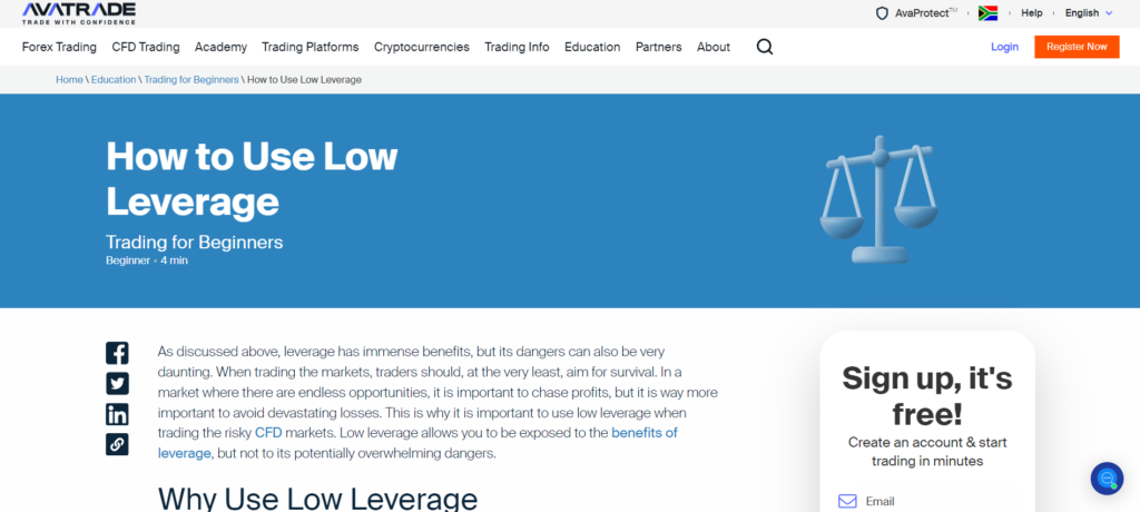 AvaTrade Leverage and Margins