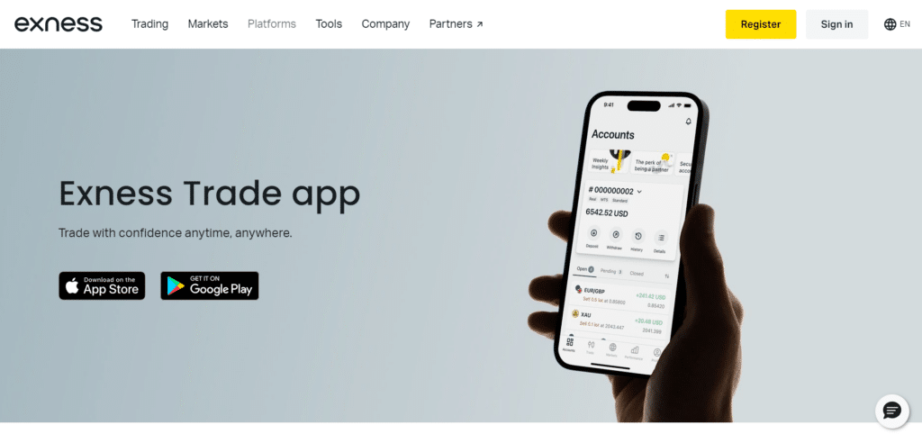 Exness Trade app